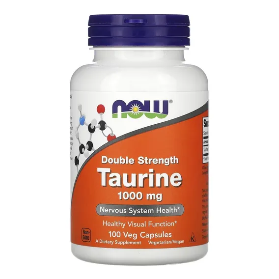 Taurine 1000mg Força Dupla 100 Cápsulas Taurina - Now Foods Foto 1