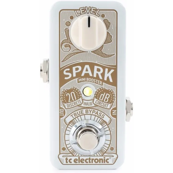 Tc Electronic Pedal Spark Mini Booster P/ Guitarra Mfull Cor Branco Foto 1
