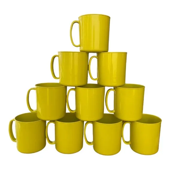 Te 50 Caneca Grande Plastic Firme Refrçad Micrndas Cr Amarel Foto 1