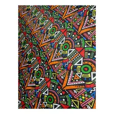 Tecido De Oxford Temas Africanos Africa 1,00m X 1,45m Cor Laranja Desenho Do Tecido Desenho Africano 5 Foto mini  2