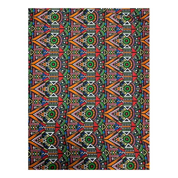 Tecido De Oxford Temas Africanos Africa 1,00m X 1,45m Cor Laranja Desenho Do Tecido Desenho Africano 5 Foto 1