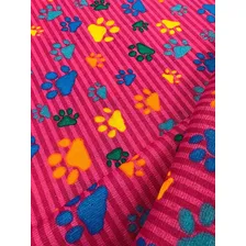 Tecido Estampado Infantil Patinhas Coloridas Rosa 3m Desenho do tecido Pet Foto mini 2