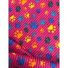 Tecido Estampado Infantil Patinhas Coloridas Rosa 3m Desenho do tecido Pet Foto mini 1