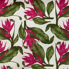 Tecido Estampado Jacquard - 2,00 Metros Desenho Do Tecido Estrelicia Pink Foto  mini 1