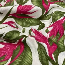 Tecido Estampado Jacquard - 2,00 Metros Desenho Do Tecido Estrelicia Pink Foto mini  2