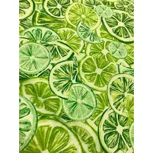 Tecido Estampado Jacquard Limões Verde 1m Desenho do tecido limão Foto mini  2