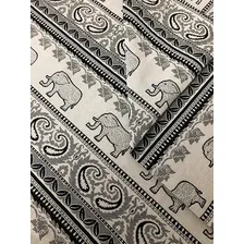 Tecido Jacquard Dupla Face Indiano Branco E Preto 10m Foto mini 2
