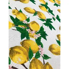 Tecido Jacquard Limão Siciliano Branco 1,00 X 1,40 Foto mini  2