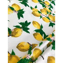 Tecido Jacquard Limão Siciliano Branco 1,00 X 1,40 Foto mini  3