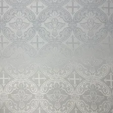 Tecido Jacquard Litúrgico Para Igreja Altar Cruz 4 Metros Desenho Do Tecido Pombo Branco Foto mini 3