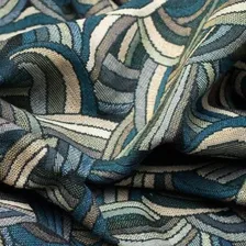 Tecido Jacquard Milão Azul Desenho Do Tecido Foto mini 2