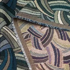 Tecido Jacquard Milão Azul Desenho Do Tecido Foto mini 4