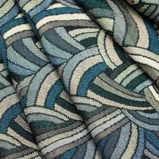 Tecido Jacquard Milão Azul Desenho Do Tecido Foto mini 3