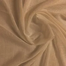 Tecido Linho Malibu Voal Flame 3m X 3m Cortina E Decoração Cor Taupe Desenho Do Tecido Liso Foto  mini 1