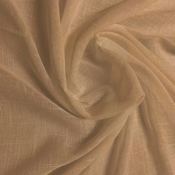 Tecido Linho Malibu Voal Flame 3m X 3m Cortina E Decoração Cor Taupe Desenho Do Tecido Liso Foto 1