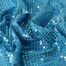 Tecido Paete Lantejoula Azul Turquesa 1,00 Mt Largura Foto mini 2