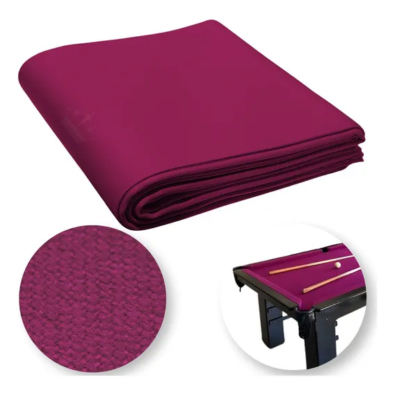 Tecido Pano Para Mesa De Sinuca E Bilhar Thais Cores Cor Roxo Foto 1