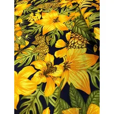 Tecido Para Almofada Floral Florido Primavera 10m Cor 03 Amarelo Foto mini 2