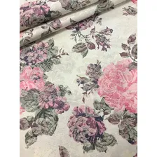 Tecido Para Almofada Jacquard Floral Florido Vintage 1m Desenho do tecido Floral vintage Foto mini 1