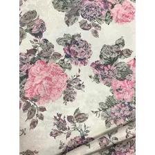 Tecido Para Almofada Jacquard Floral Florido Vintage 1m Desenho do tecido Floral vintage Foto mini 3