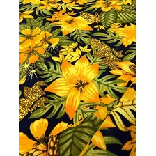 Tecido Para Decoração Floral Primavera Amarelo 3m Desenho do tecido Florido Foto mini 1