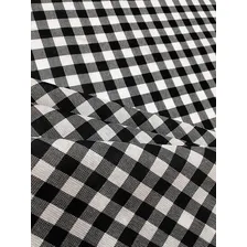 Tecido Para Estofados Xadrez Branco Preto 10 X 1,50 Cor Branco E Preto Desenho Do Tecido Quadriculado Foto mini 3