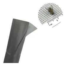 Tecido Para Tela Mosquiteira 5m Janela Fibra Vidro Já Cor Cinza Foto  mini 1
