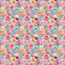 Tecido Sarja Impermeável 3d Elegância Botânico 0,50x1,50 Mts Foto mini 2