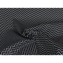 Tecido Sofá Cotone Impermeável Estampas Diversas 10x1,40 Cor Preto E Branco Desenho Do Tecido Ziguezague Foto mini 3