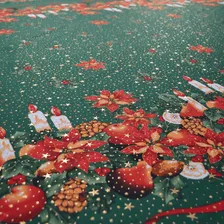 Tecido Toalha De Mesa Natal Natalina Gliter Dourado 2,00 Mts Cor Green Merry Foto mini  2