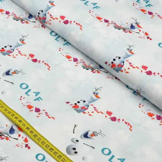 Tecido Tricoline - Coleção Disney Frozen Olaf (0,50x1,50) Cor Unica Foto 1