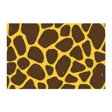 Tecido Velboa Pelúcia Estampa Girafa Amarelo 1,50x1,50mt Foto  mini 1
