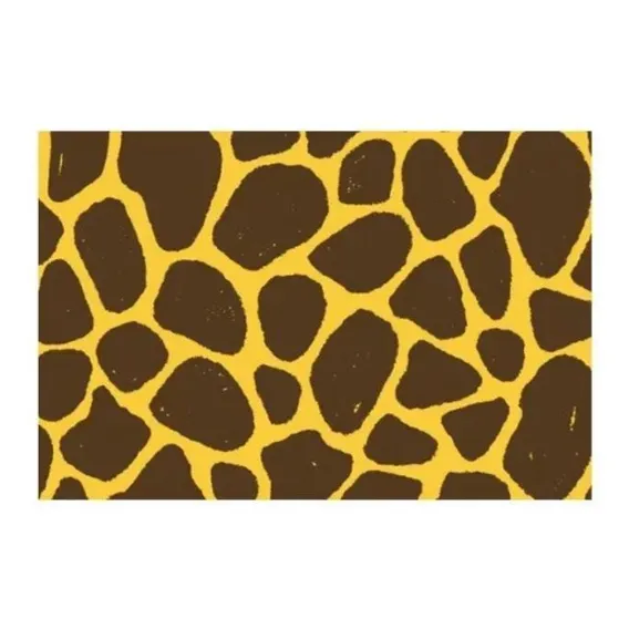 Tecido Velboa Pelúcia Estampa Girafa Amarelo 1,50x1,50mt Foto 1