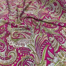 Tecido Viscolinho Estampa Indiana 1,50m Roupa Feminina - 1m Cor Rosa Desenho Do Tecido Indiano Paisley Foto mini 4