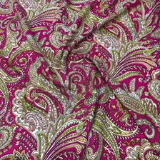 Tecido Viscolinho Estampa Indiana 1,50m Roupa Feminina - 1m Cor Rosa Desenho Do Tecido Indiano Paisley Foto mini 2