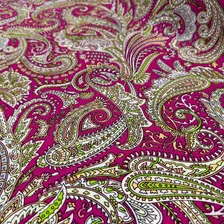 Tecido Viscolinho Estampa Indiana 1,50m Roupa Feminina - 1m Cor Rosa Desenho Do Tecido Indiano Paisley Foto mini 3