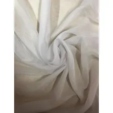 Tecido Voil Ou Voal 3,00 Larg X 3,00 Comp Cor Branco Desenho Do Tecido Liso Foto mini 4