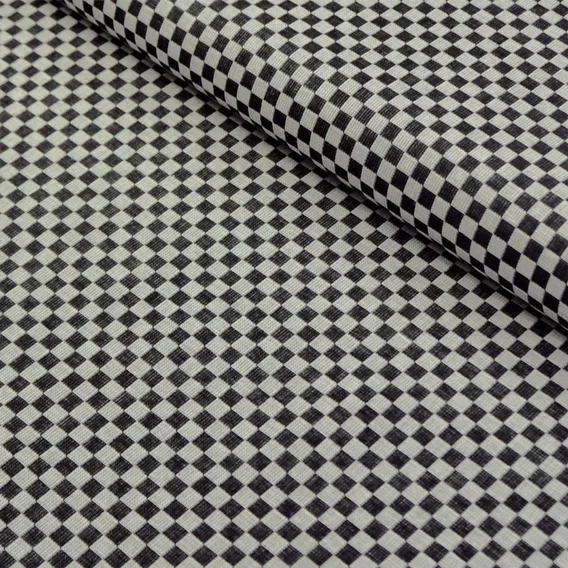 Tecido Xadrez Para Bordar (0,50x1,40) - Döhler Ouro Cor Preto Foto 1