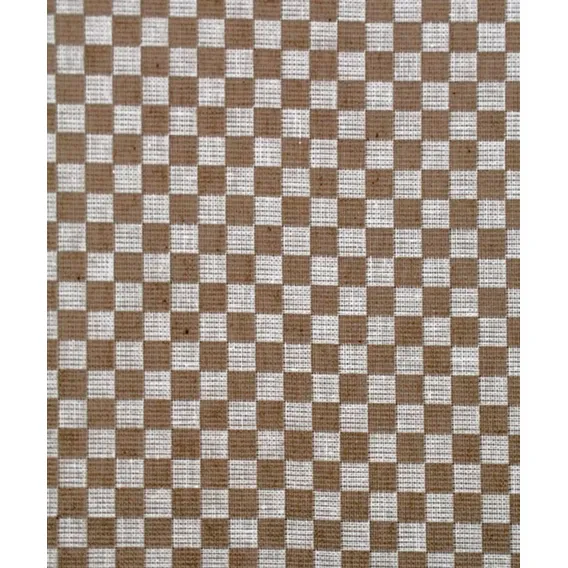 Tecido Xadrez Para Bordar 100% Algodão - Corte De 2m Cor Castanho Foto 1