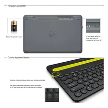 Teclado Bluetooth Logitech K480 para vários dispositivos, teclado Epa, cor preta Foto mini 3