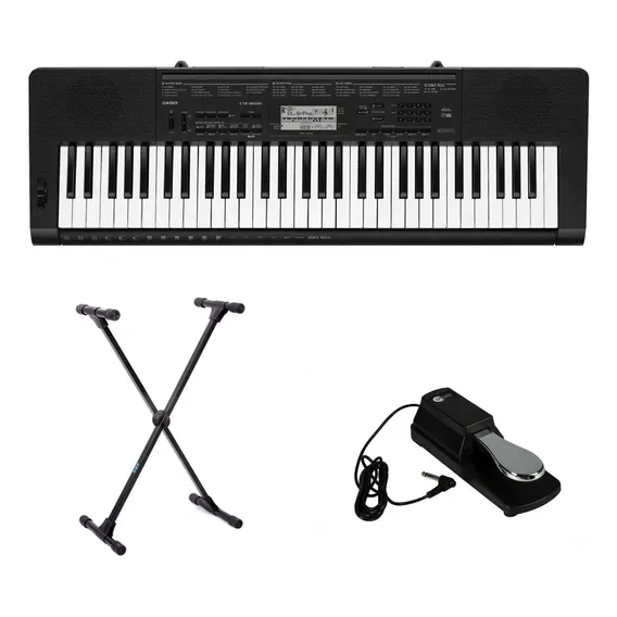 Teclado Casio Ctk3500 Com Suporte E Pedal Sustain Kit Foto 1