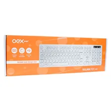 Teclado Com Fio Oex Pop - Teclas Redondas Tc400 Branco Foto mini  2