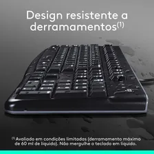 Teclado com fio USB Logitech K120 com Layout ABNT2 Foto mini 4