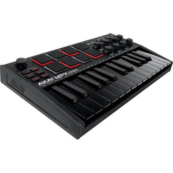 Teclado Controlador Midi Akai Mpk Mini Mk3 Black Foto 1