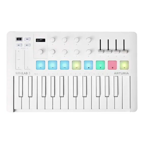 Teclado Controlador Midi Arturia Minilab 3 Alpine White 25 Teclas Foto 1