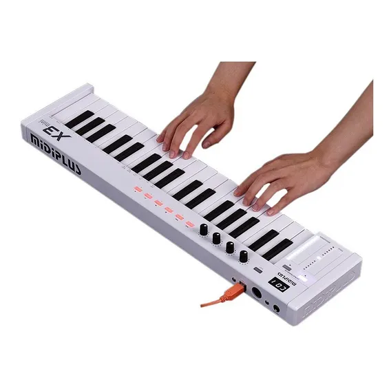 Teclado Controlador Midi Usb Amw X3 Mini 37 Teclas . Loja ! Cor Branco 110V/220V (Bivolt) Foto 1