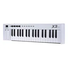 Teclado Controlador Midi Usb Amw X3 Mini 37 Teclas . Loja ! Cor Branco 110V/220V (Bivolt) Foto mini 2