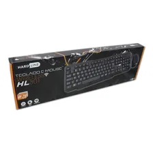 Teclado E Mouse Sem Fio Wifi Hardline Hl301 Cor do teclado Preto Foto mini  3