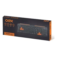 Teclado Gamer Action Oex Tc200 Abnt2 Usb Preto E Laranja Idioma Português Brasil Foto mini  2