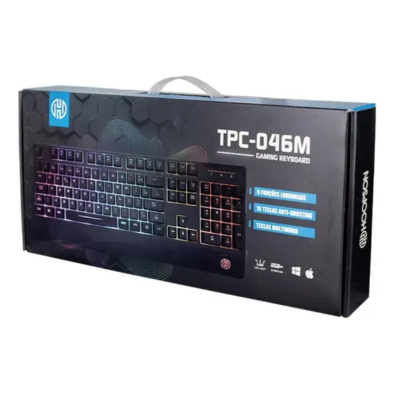 Teclado Gamer Evolution Rgb Led Tpc-046m Hoopson Cor De Teclado Preto Foto 1